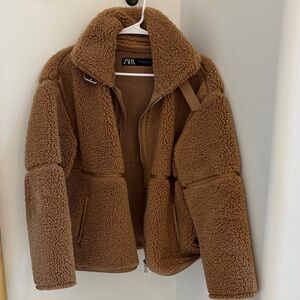 Zara Brown Shearling Jacket